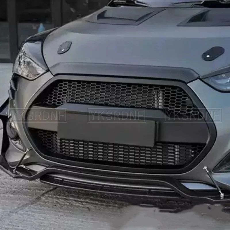 Parrilla frontal fibra carbono masteriano para Hyundai Veloster - imagen 4