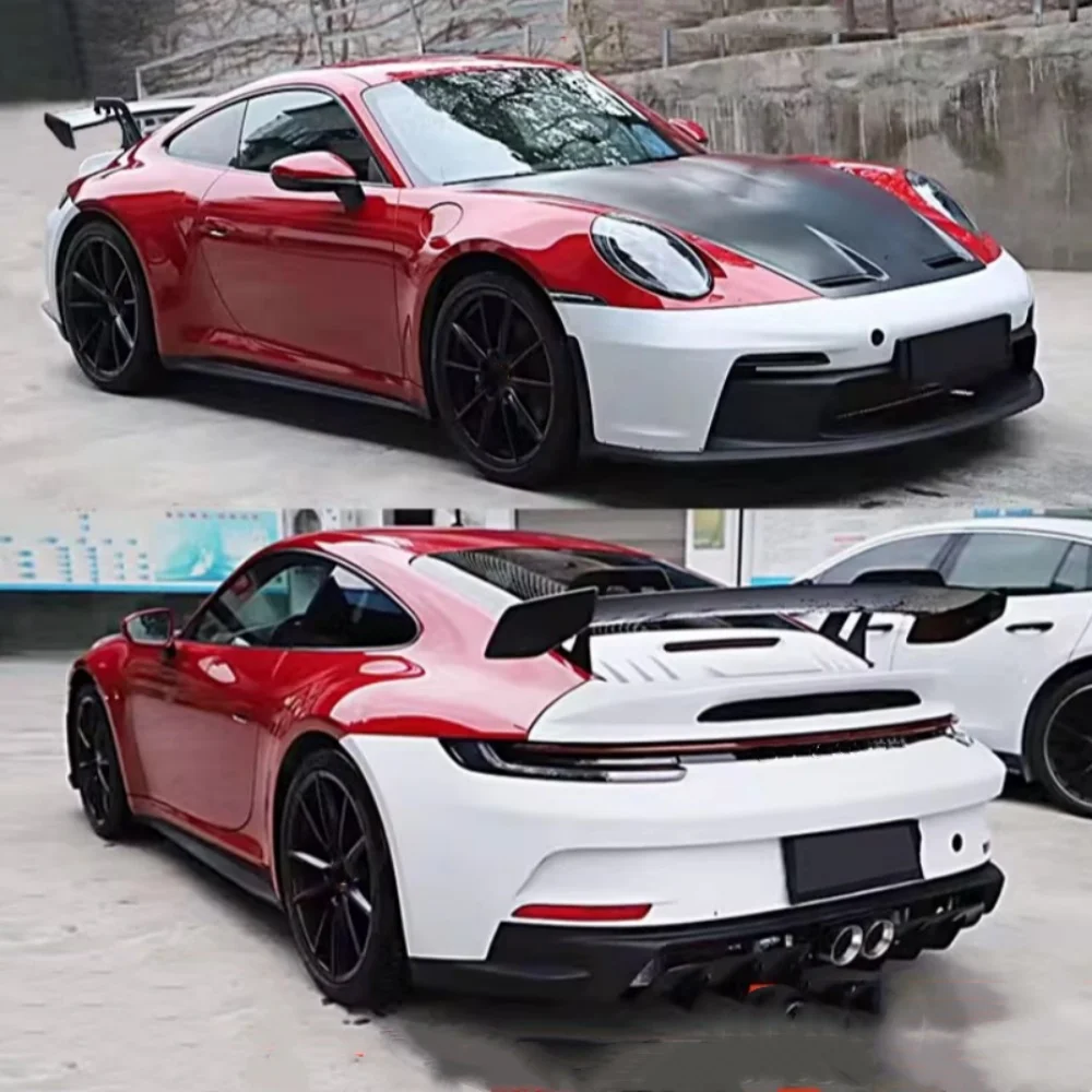 Kit de carrocería PP Porsche 911 sin pintar con faldones y rejilla - imagen 2