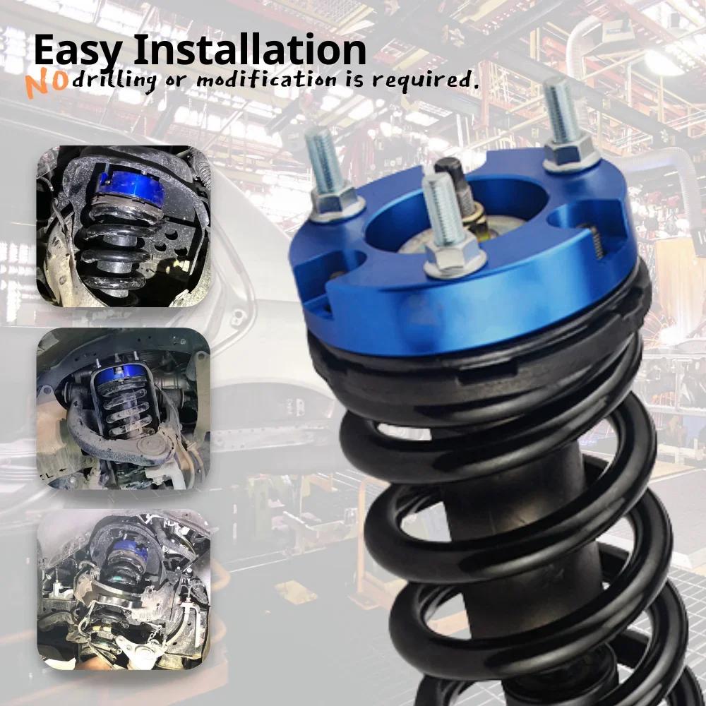 Kits de elevación de nivelación frontal para Dodge Ram 4WD 2009-2019, espaciadores de elevación, resorte de puntal de bobina, amortiguadores, elevación de resorte - imagen 3