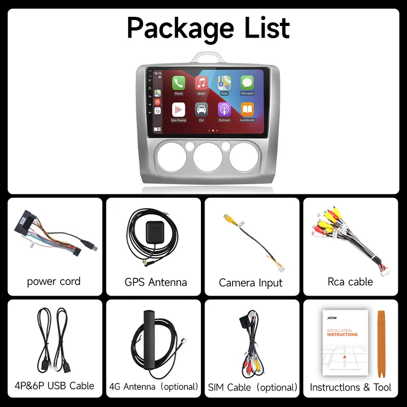 Radio Multimedia Android 12 con GPS y CarPlay – Ford Focus Mk2 Mk3 - imagen 5