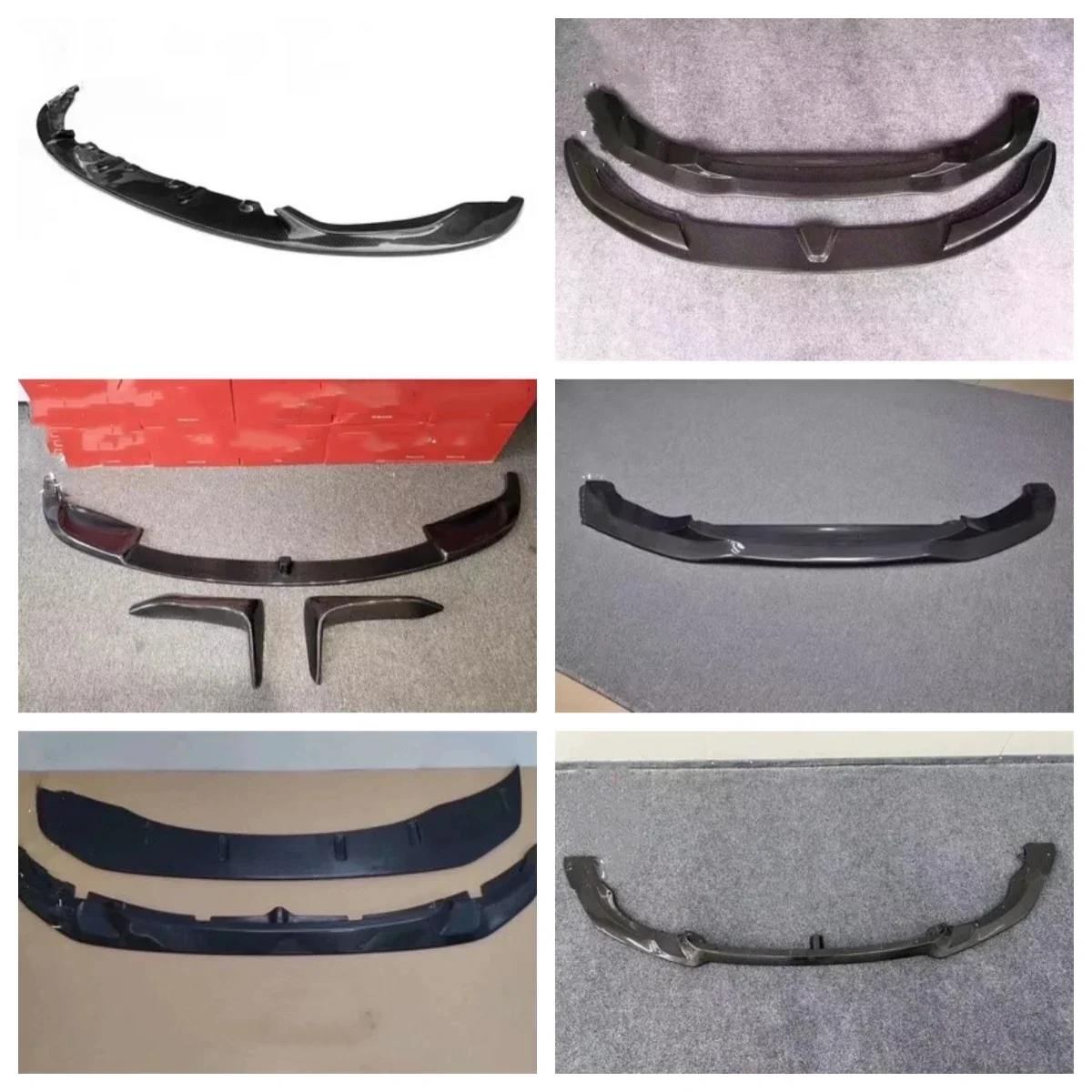 Kit de carrocería de coche de fibra de carbono, conjunto de labio delantero para BMW Serie 3 4 M3 M4 F80 F82 F83 2015-18, accesorios convertidos para automóviles