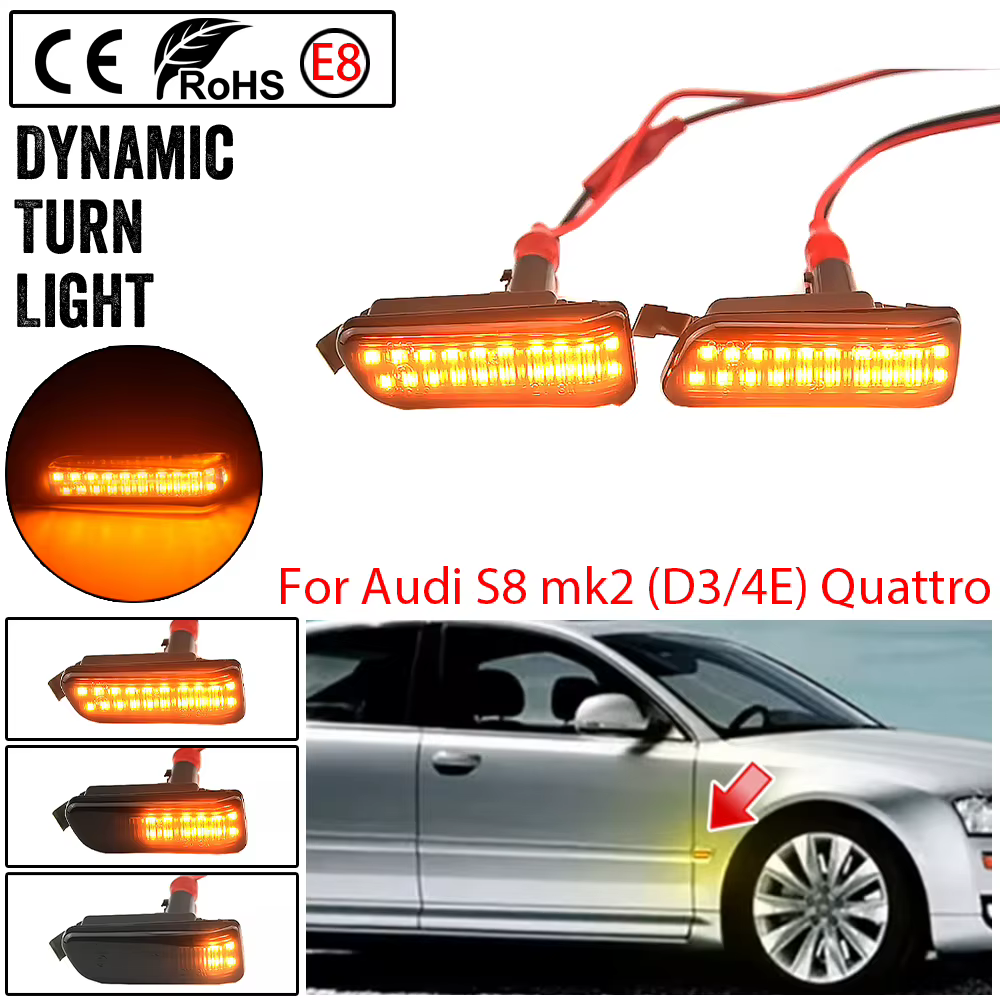 Intermitentes laterales LED dinámicos para Audi A8/S8 D3 (4E) - imagen 3