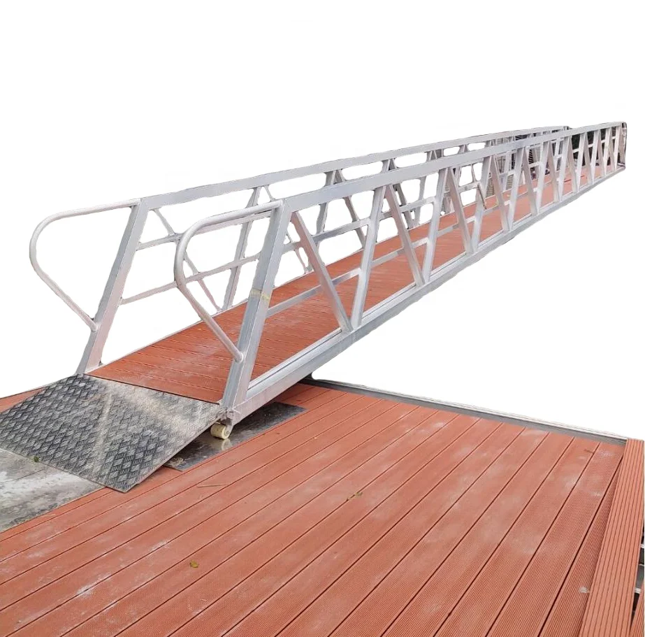 Base flotante de acero y aluminio para barco marino – rampa y escalera