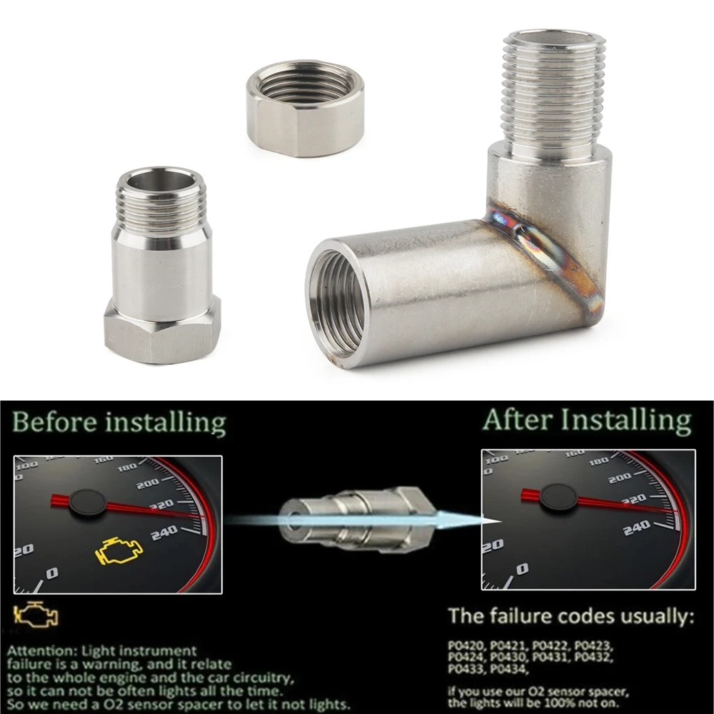 Adaptador sensor oxígeno para eliminar luz CEL M18x1.5 – Kit bung - imagen 3