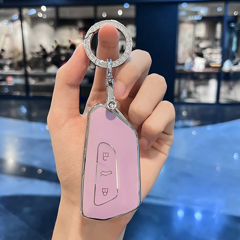 Funda de TPU para llave de coche, soporte Fob para Volkswagen VW Golf 8 MK8 ID-4 ID-6, Skoda Octavia A8, Seat Leon FR MK4 Cupra - imagen 4