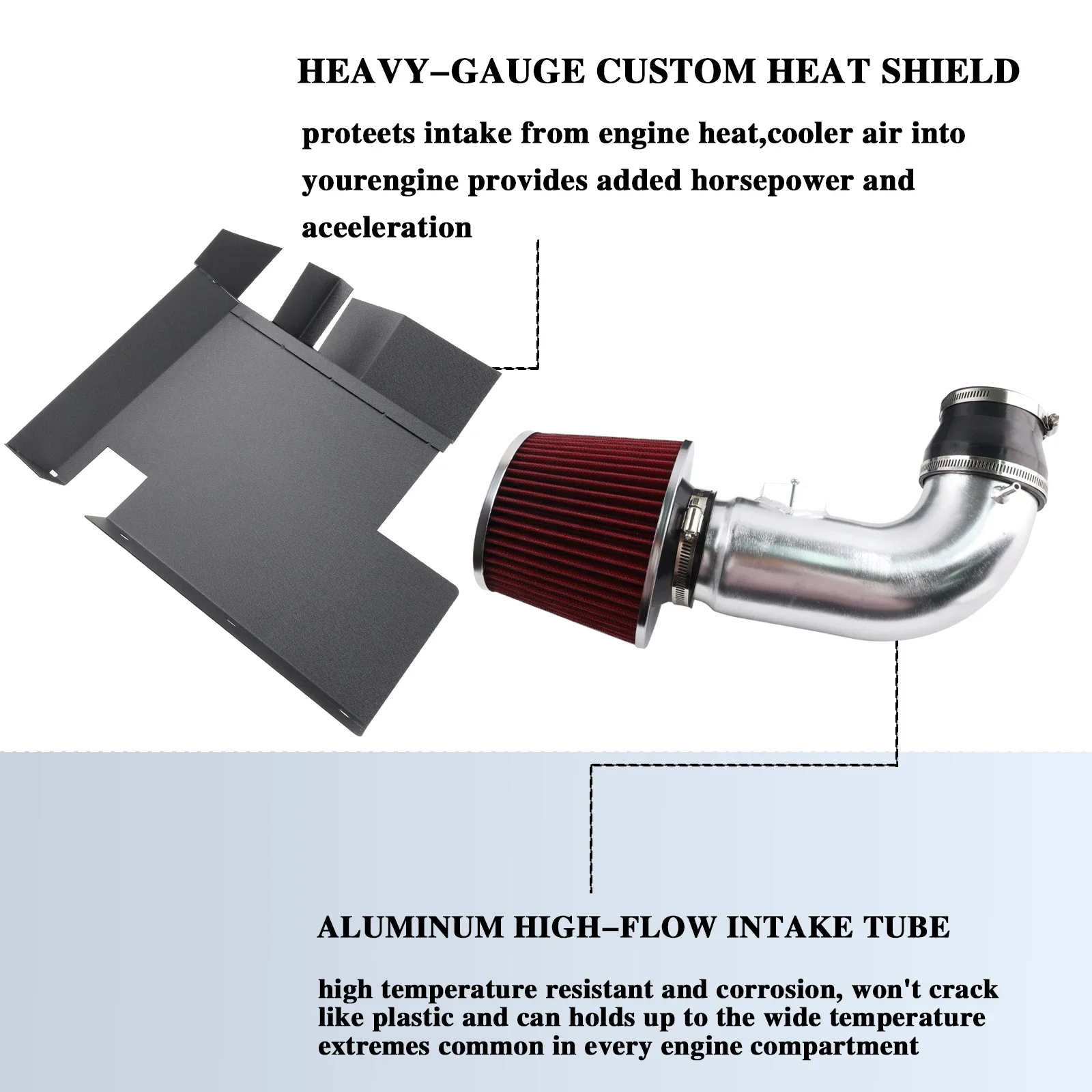 Kit admision aire frio con protector termico aluminio BMW 3.0L - imagen 4