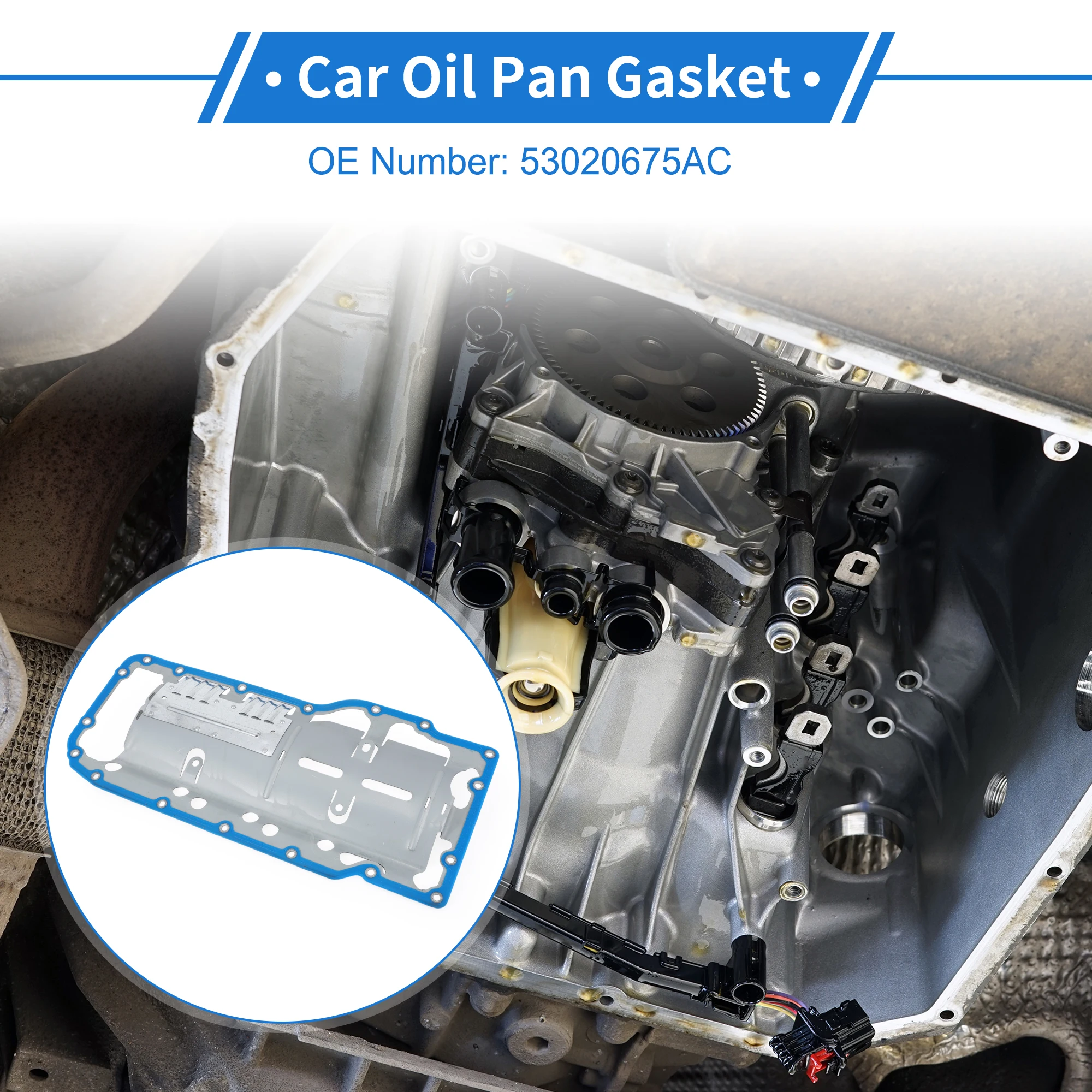 X Autohaux No.53020675AC junta de cárter de aceite de filtro de transmisión de coche para Ram 1500 4.7L 2011-2013 para Chrysler Aspen 4.7L 2007-2009