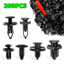 200 Uds Clip de fijación de coche Universal seis tipos de mezclado para Nissan Ford Honda Toyota parachoques Push remache Clip herramientas de extracción de piezas de automóvil