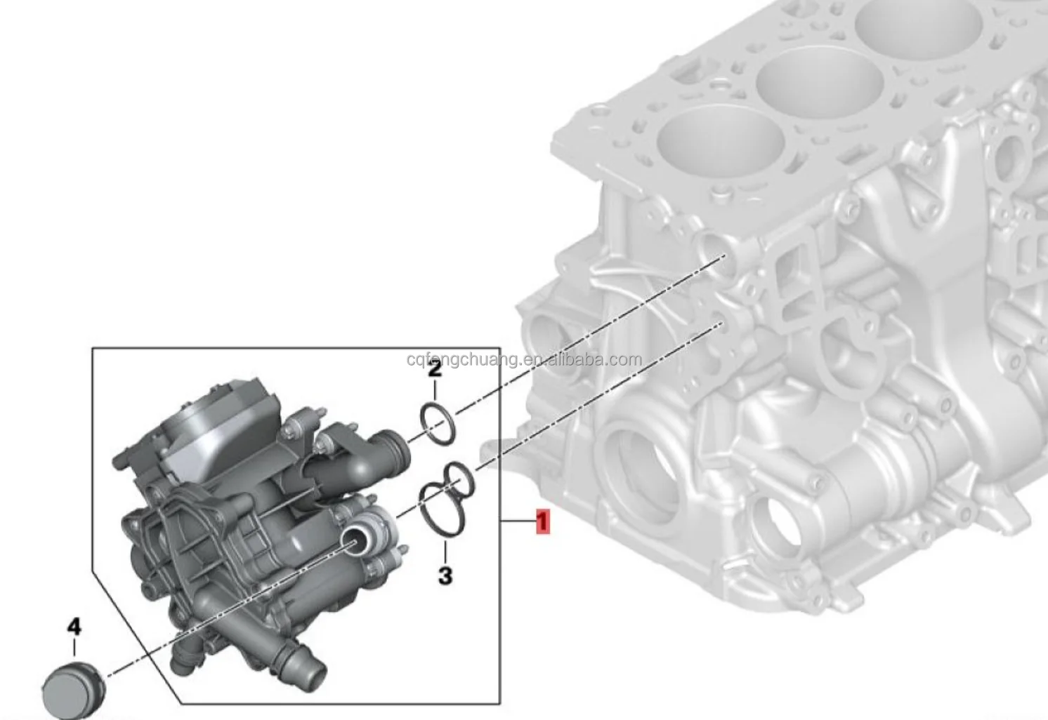 Carcasa termostato BMW 11537644811