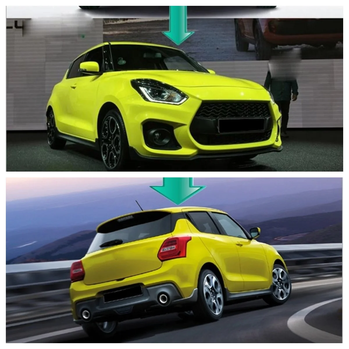 Kit parachoques + alerón Suzuki Swift 2017-2021 ZC13S