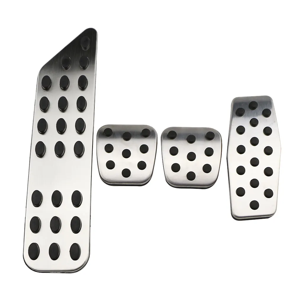 Cubiertas plateadas para pedales de coche
