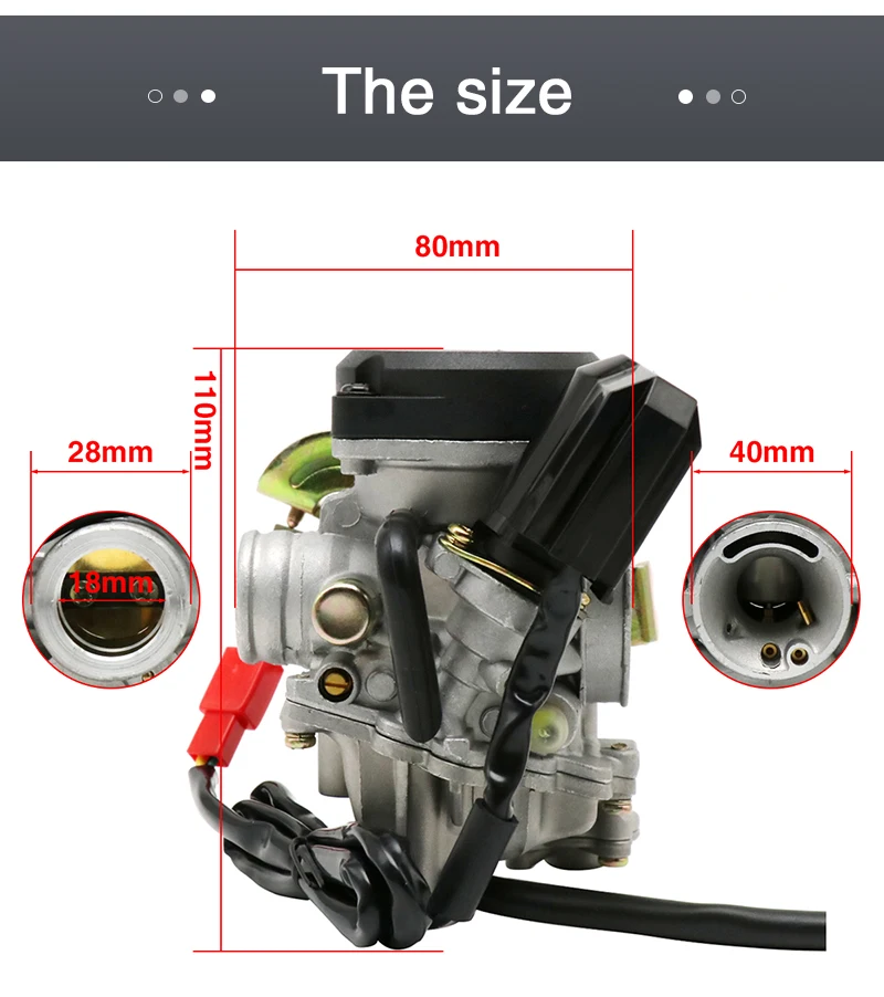 Carburador ZS GY6 para motor 139QMA en scooter ATV - imagen 3