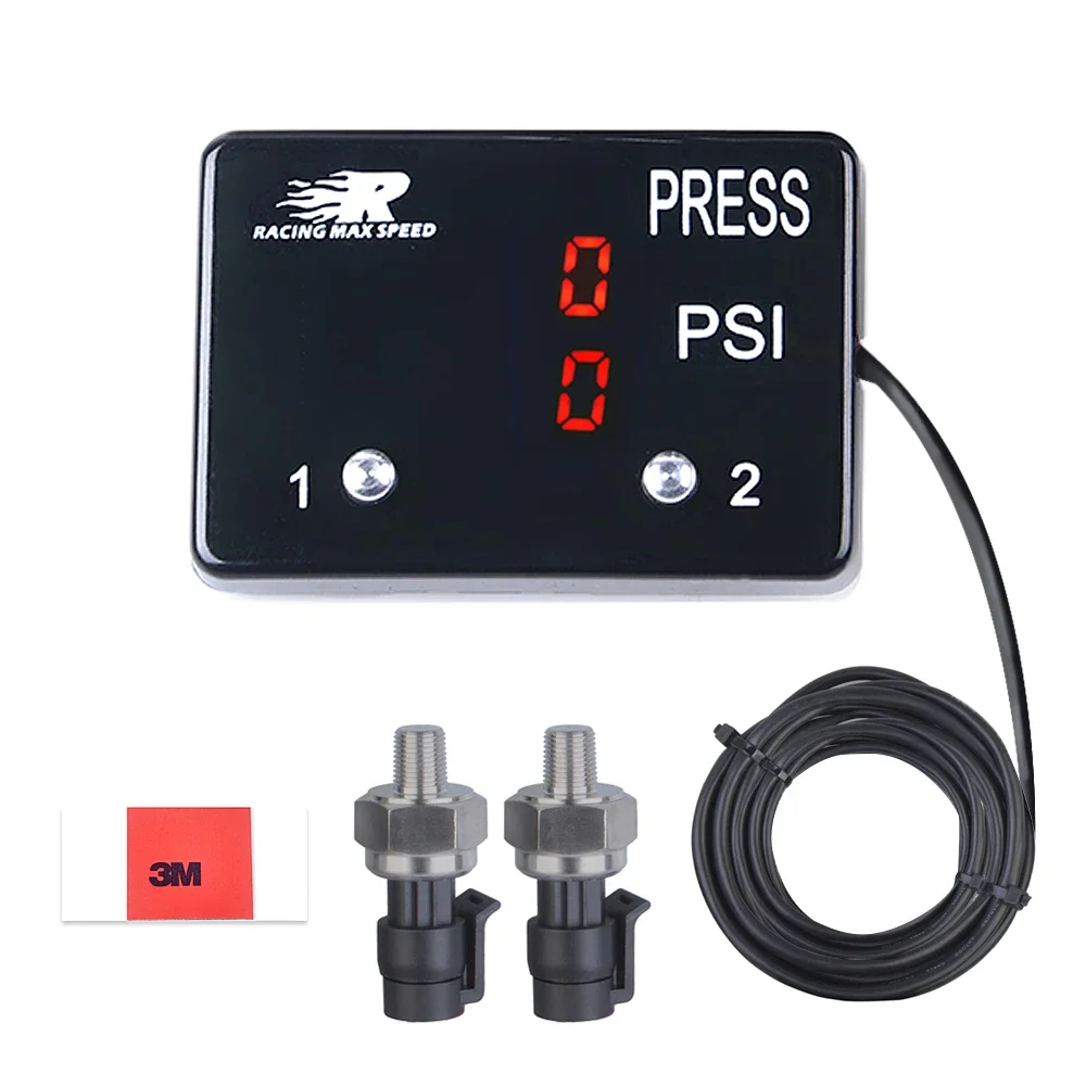 Manómetro de presión de aire con doble pantalla LED y 0-232 PSI - imagen 2