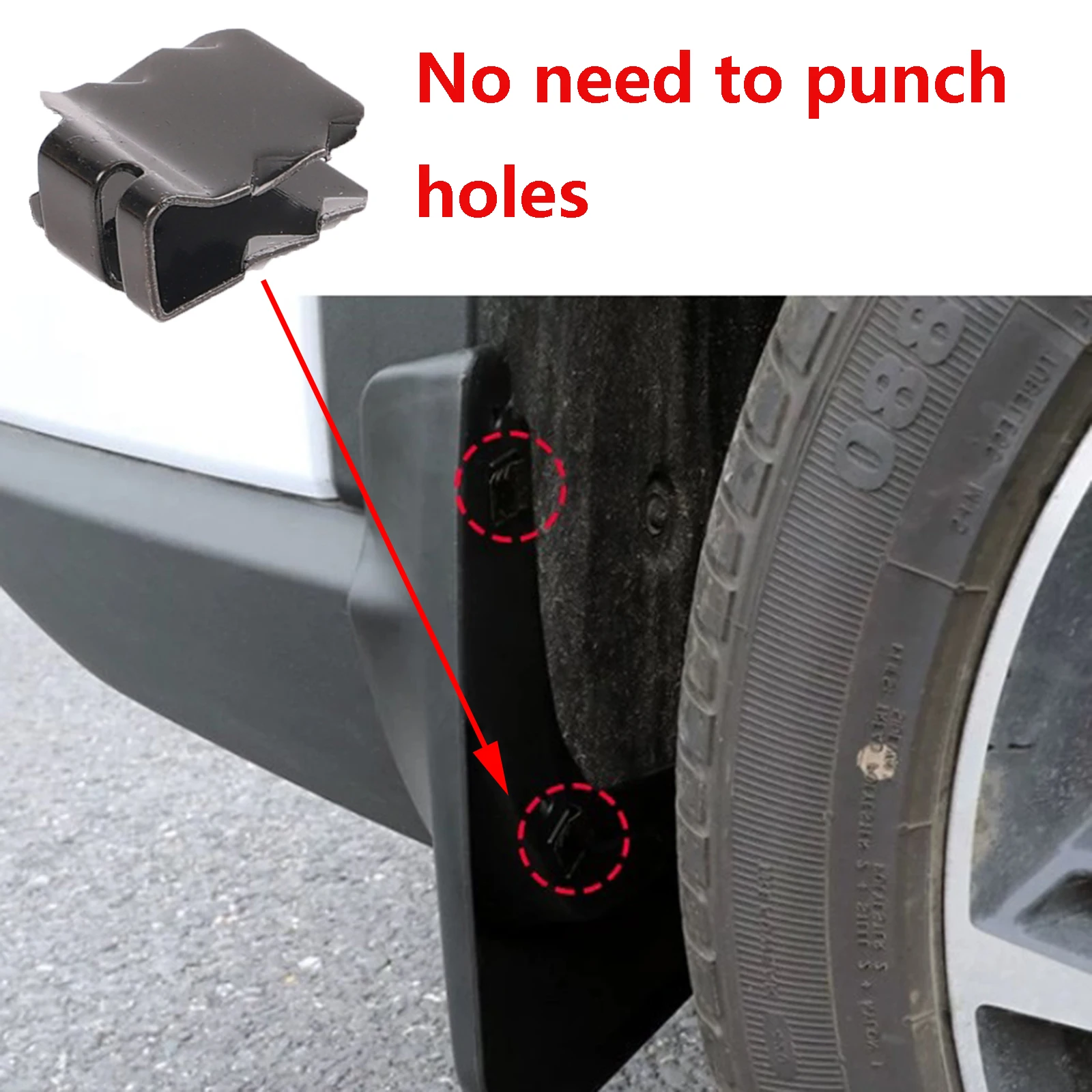 Protectores guardabarros BYD Song Plus 2020-2022 plástico negro - imagen 4