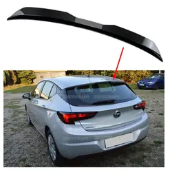 Alerón de techo Opel Astra K 2015-2018, negro brillo efecto carbono