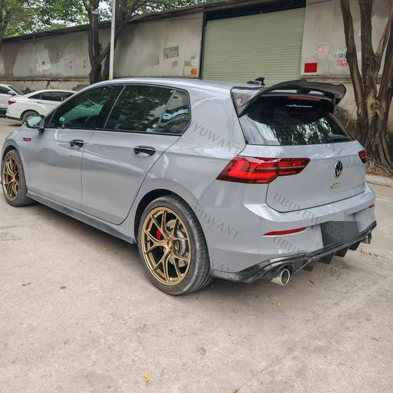 Nuevo diseño 2020 hacia arriba para Volkswagen VW Golf 8 MK8 VIII GTI GTD GTE alerón de fibra de carbono REAL techo de ventana trasera - imagen 3