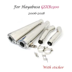 Escape slip-on con tubo medio para Hayabusa GSX1300R 2008-2018