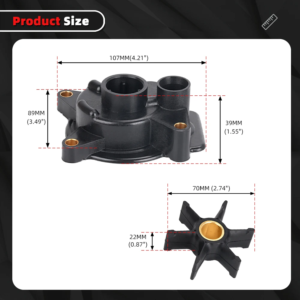 Kit de Reparación de Impulsor de Bomba de Agua para Barcos Johnson Evinrude 35-60 HP - imagen 2
