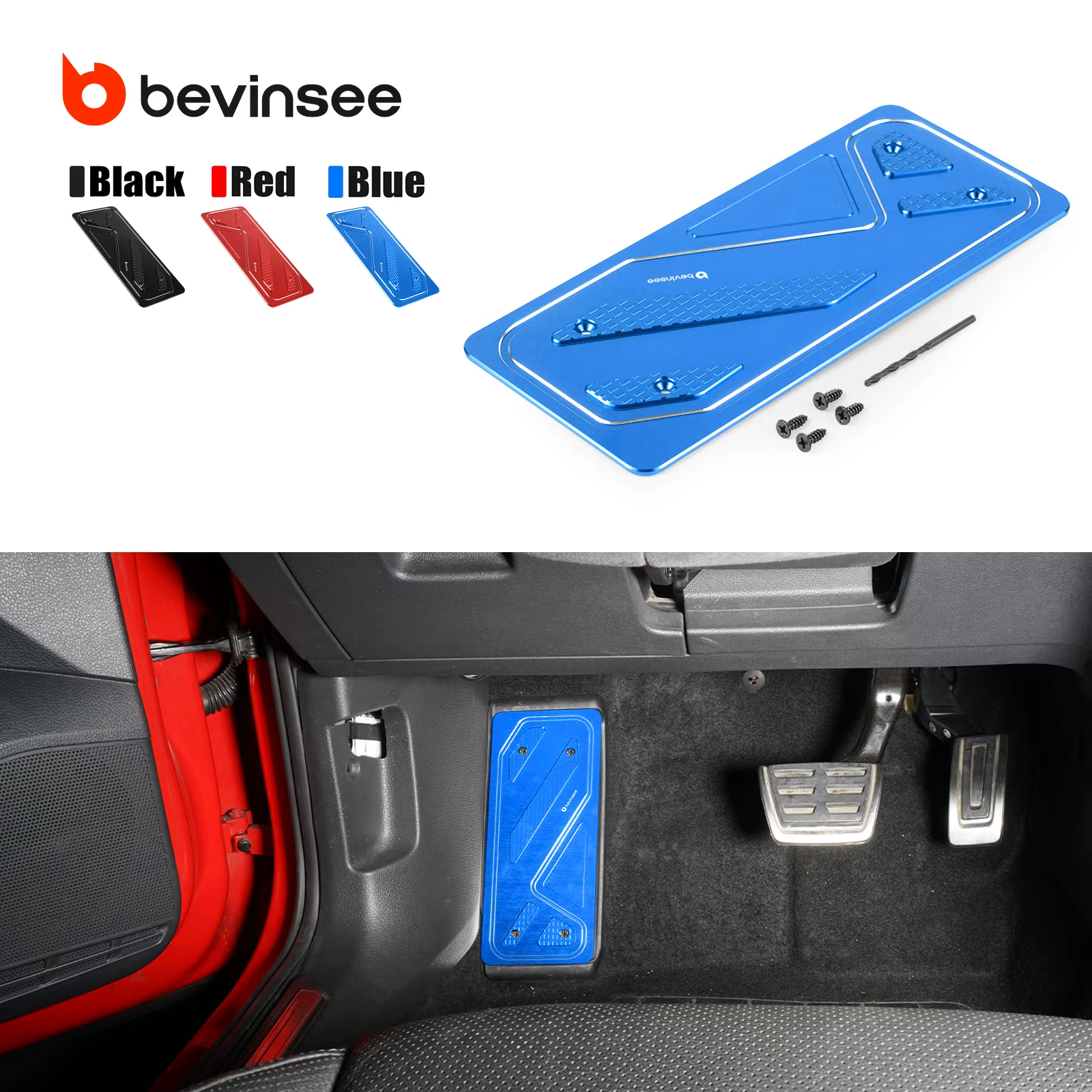 Reposapiés de aluminio 5Q1864551A para Golf 7 GTI y Audi A3 8V