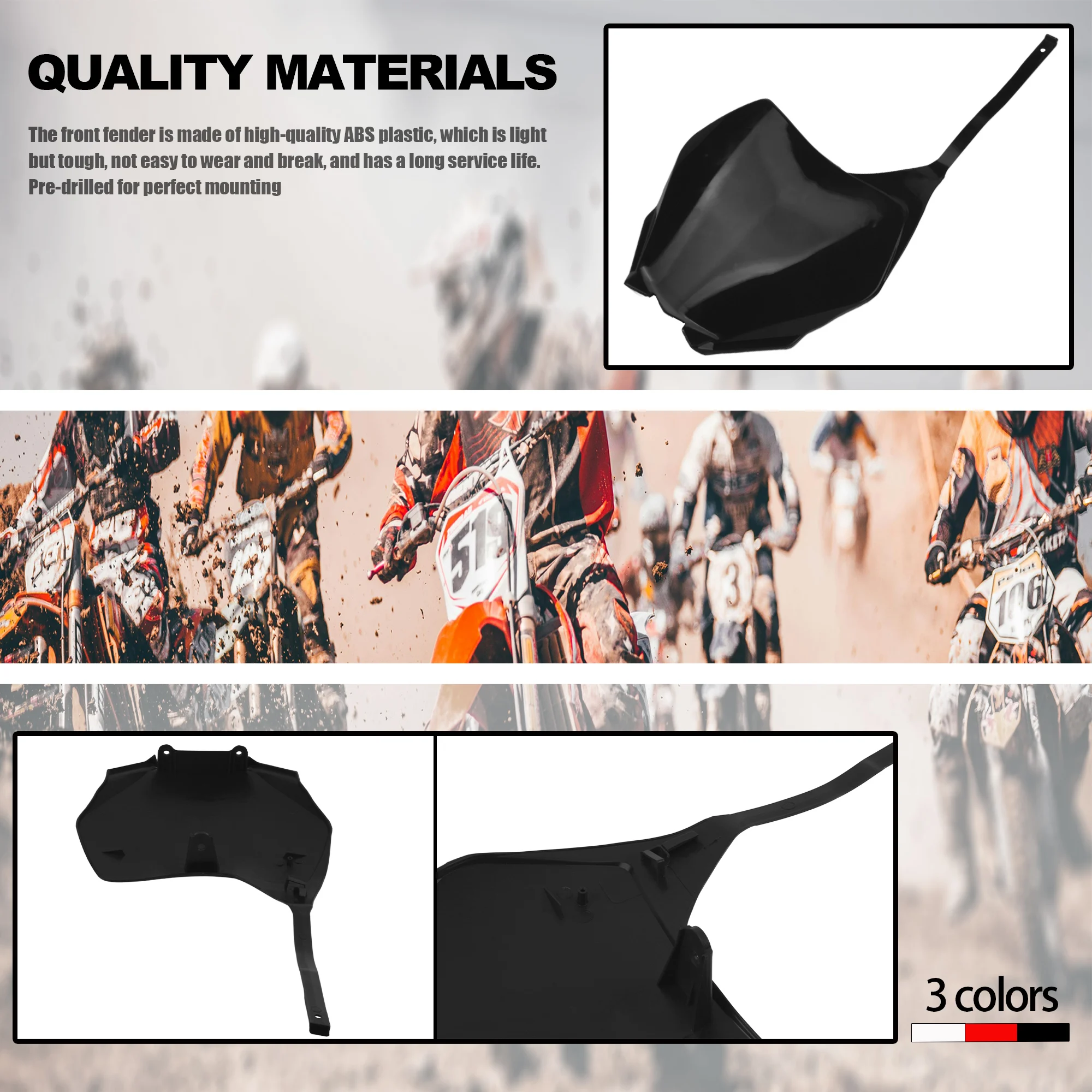 Panel trasero numeración Motocross universal – Yamaha, Honda, Kawasaki - imagen 3
