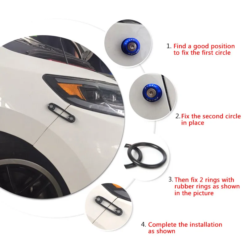 Kit liberación rápida parachoques aluminio – Accesorios tuning universales - imagen 2