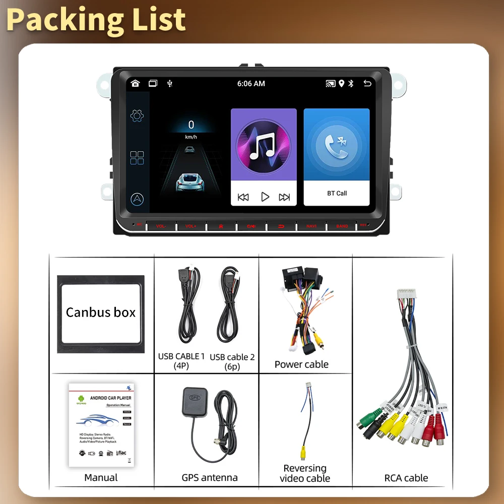 Radio GPS Android Auto con pantalla 9'' para VW Beetle 2011-2019 - imagen 5