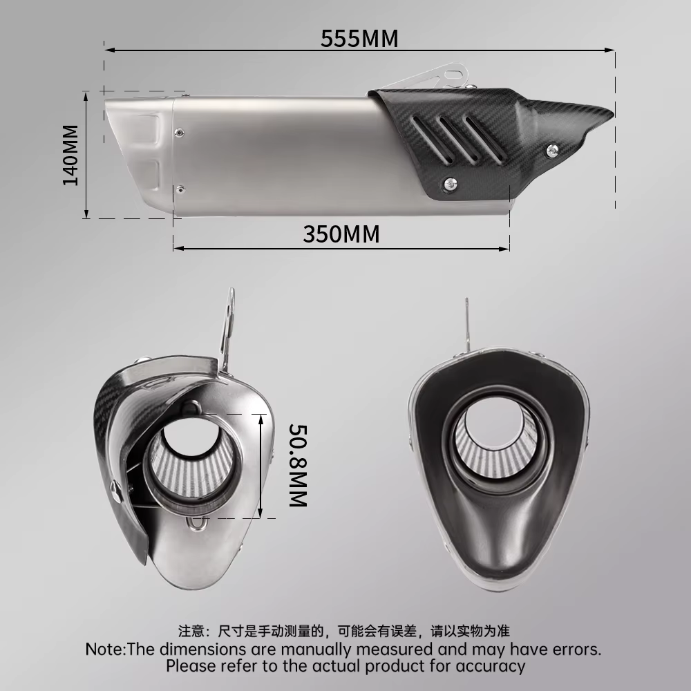 Tubo intermedio escape 51 mm con silenciador BMW C400/C400X/C400GT - imagen 5