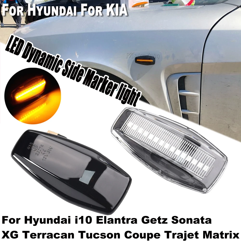 Intermitentes laterales LED dinámicos para Hyundai Tucson, Getz y Elantra