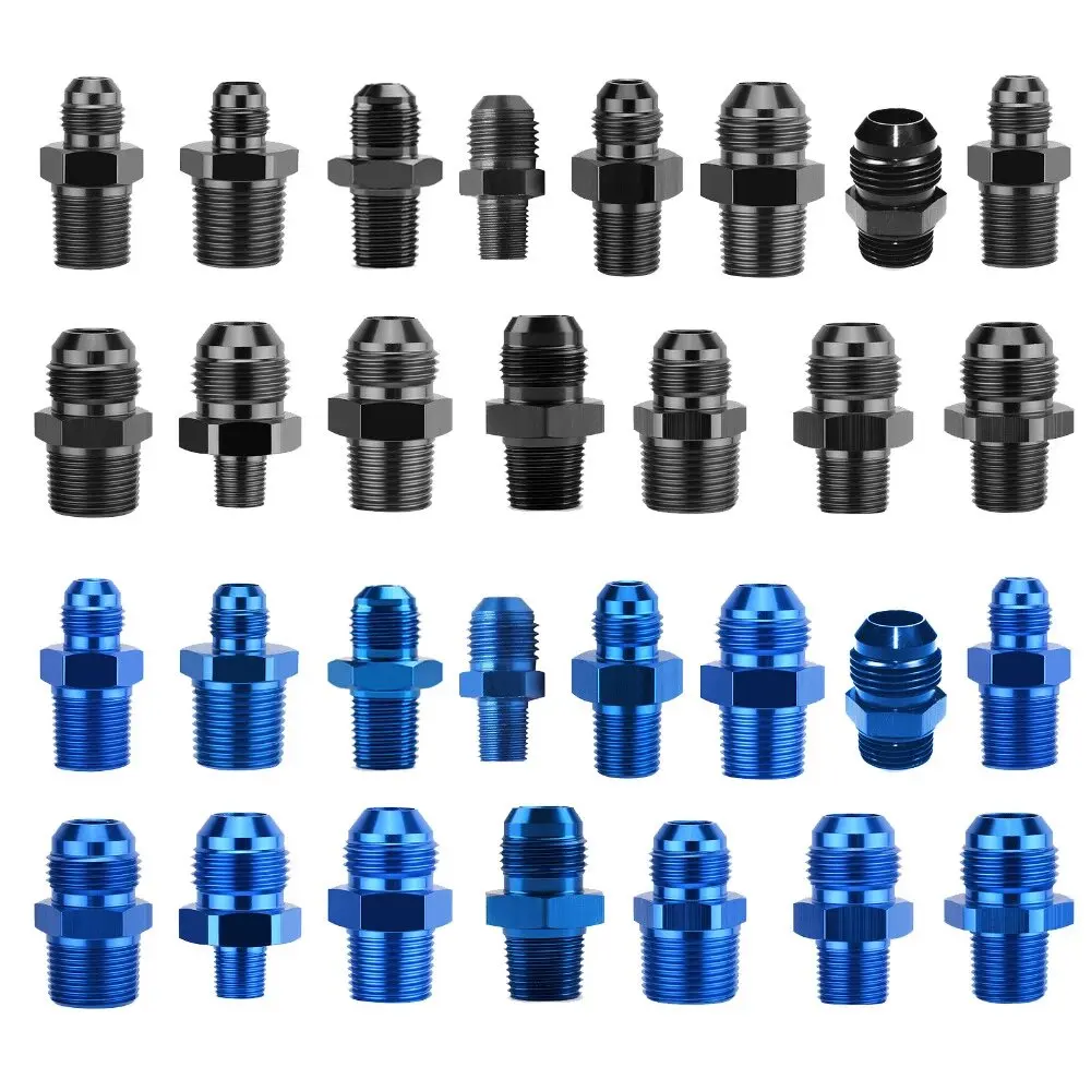 Adaptador recto macho negro para manguera de automoción