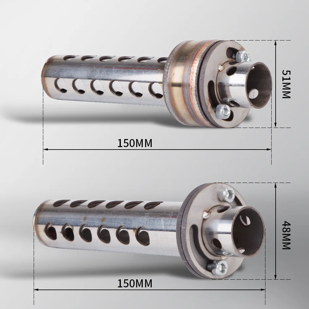 Silenciador universal para moto 48/51 mm enchufable con DB Killer - imagen 4