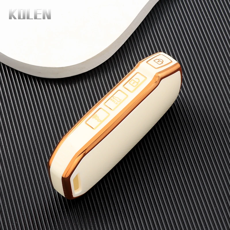 Funda TPU para mando Kia Sorento MQ4 con borde dorado - imagen 5
