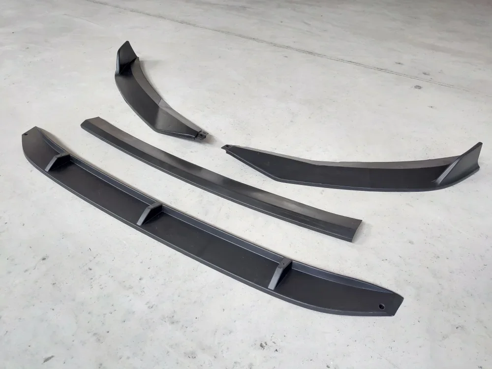 Labio de parachoques delantero negro brillo para Volkswagen CC 2019 - imagen 4