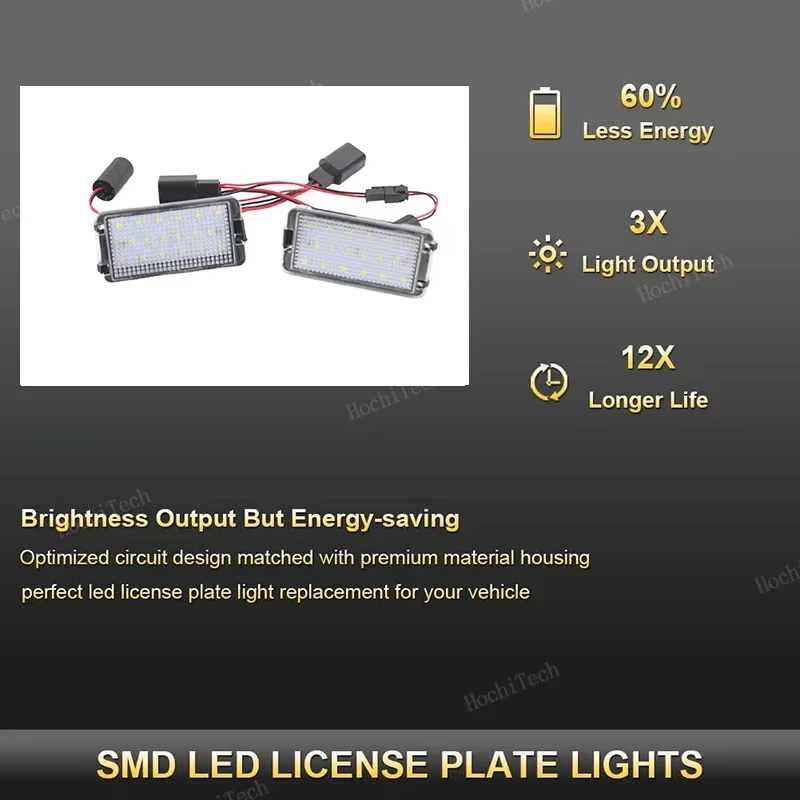 Luces de matrícula compatibles con Seat Altea, León, Ibiza y Toledo - imagen 2