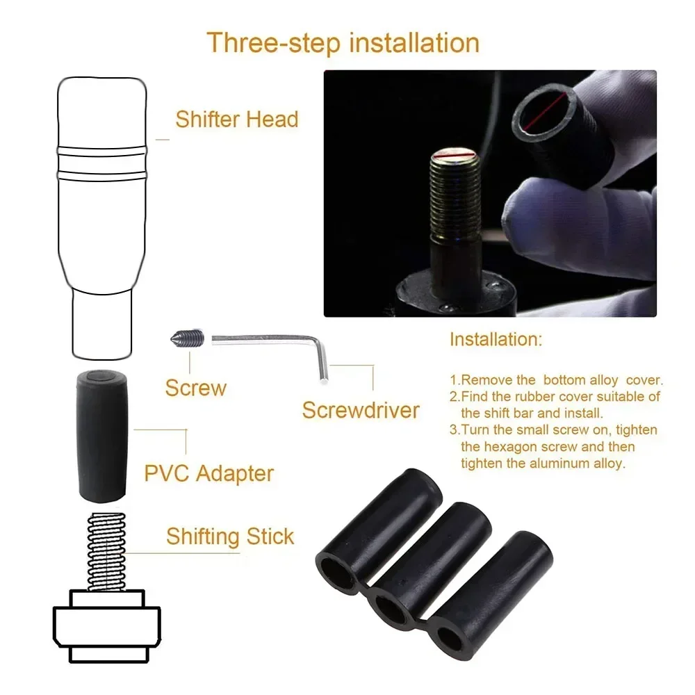 Capuchón aluminio protector palanca cambio universal negro mate - imagen 5