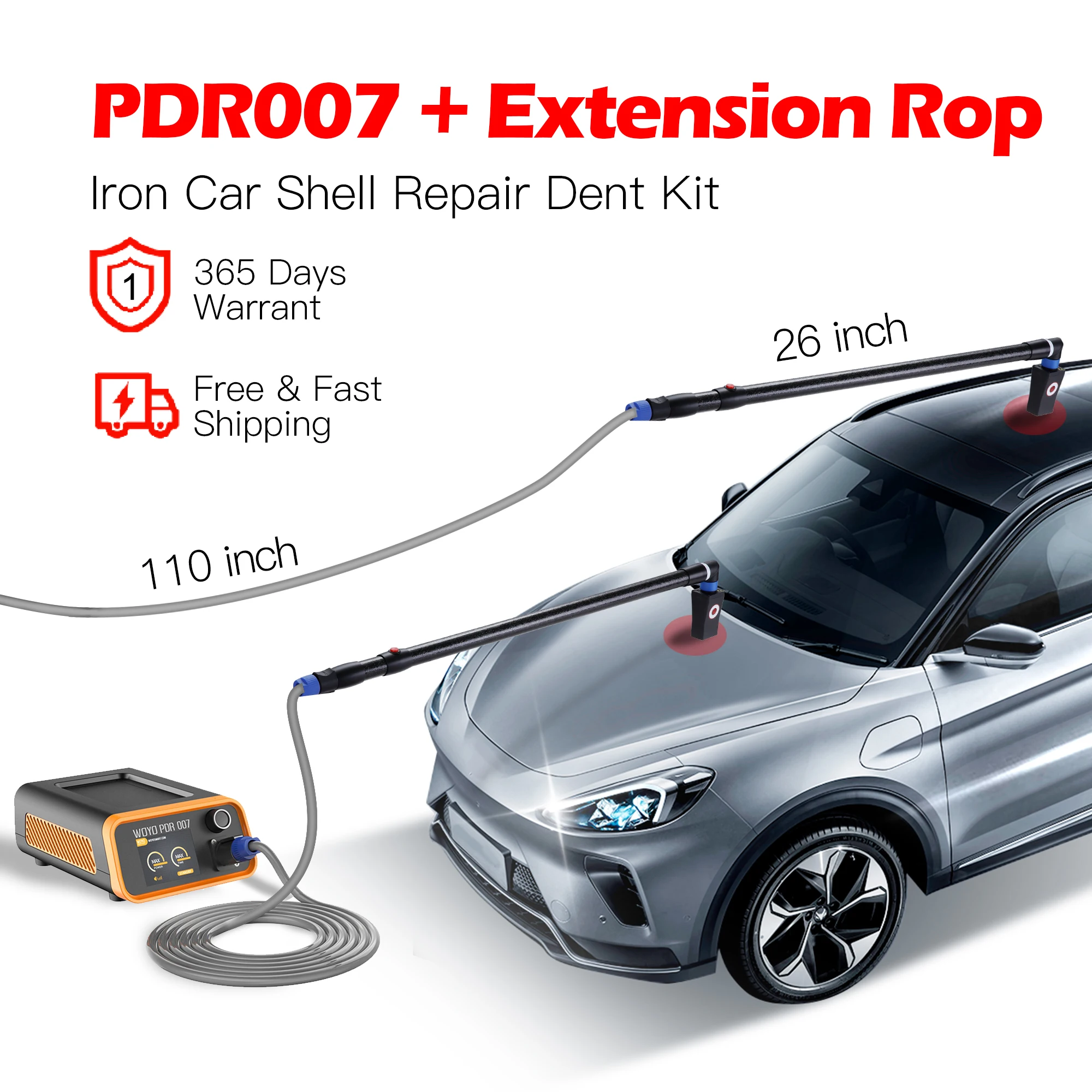 Kit PDR WOYO PDR007 de inducción magnética para abolladuras