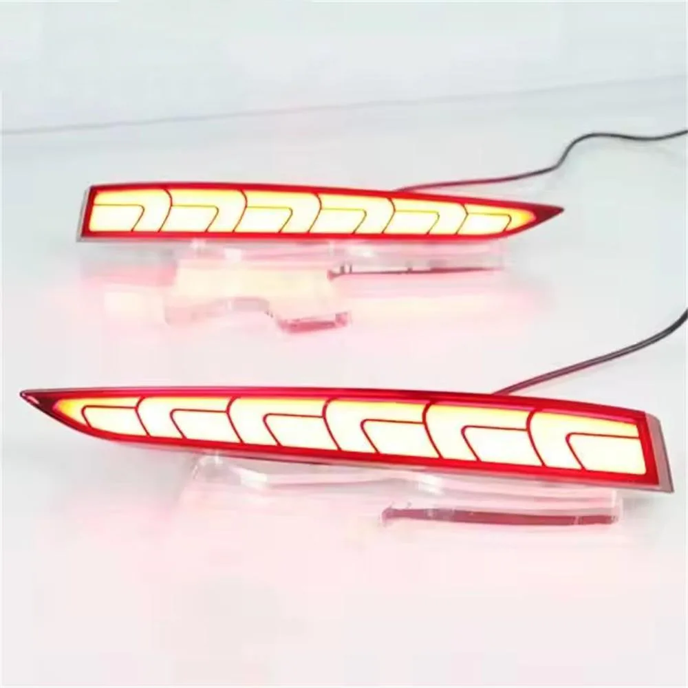 Luz trasera con frenado para Hyundai Solaris Accent 2017-2018, lámpara antiniebla de conducción, accesorios para coche, Reflector de luz LED para parachoques trasero - imagen 2