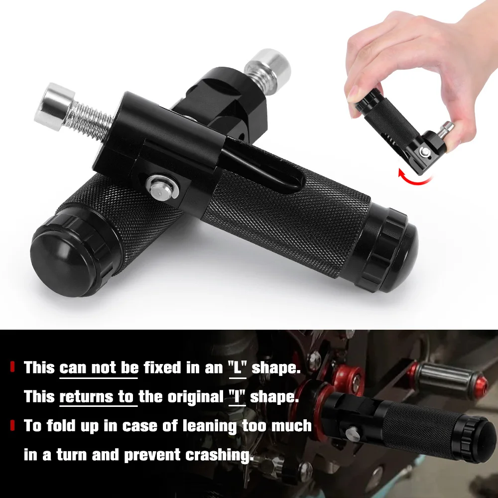 Estriberas universales plegables de aluminio CNC para moto - imagen 4
