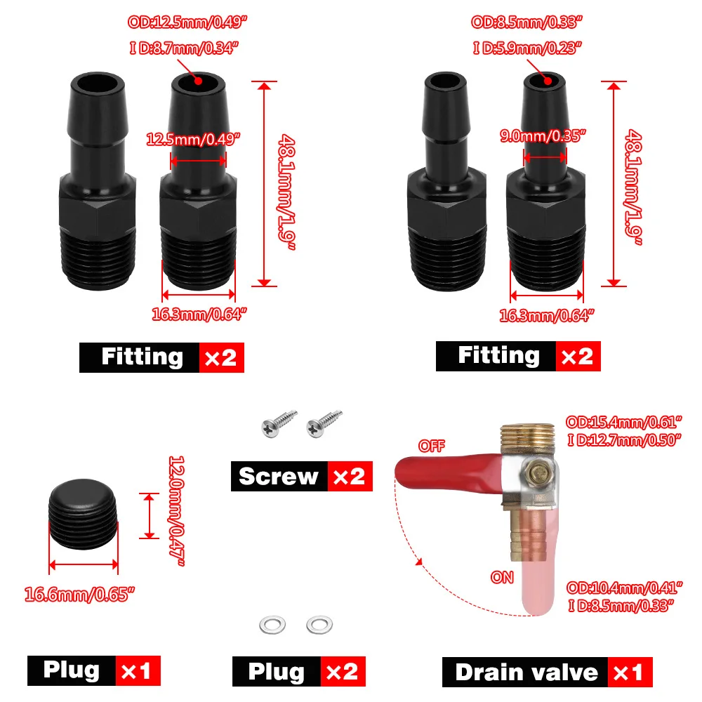 Separador aceite 3 puertos PQY-TK66 M16/NPT – compact racing - imagen 2