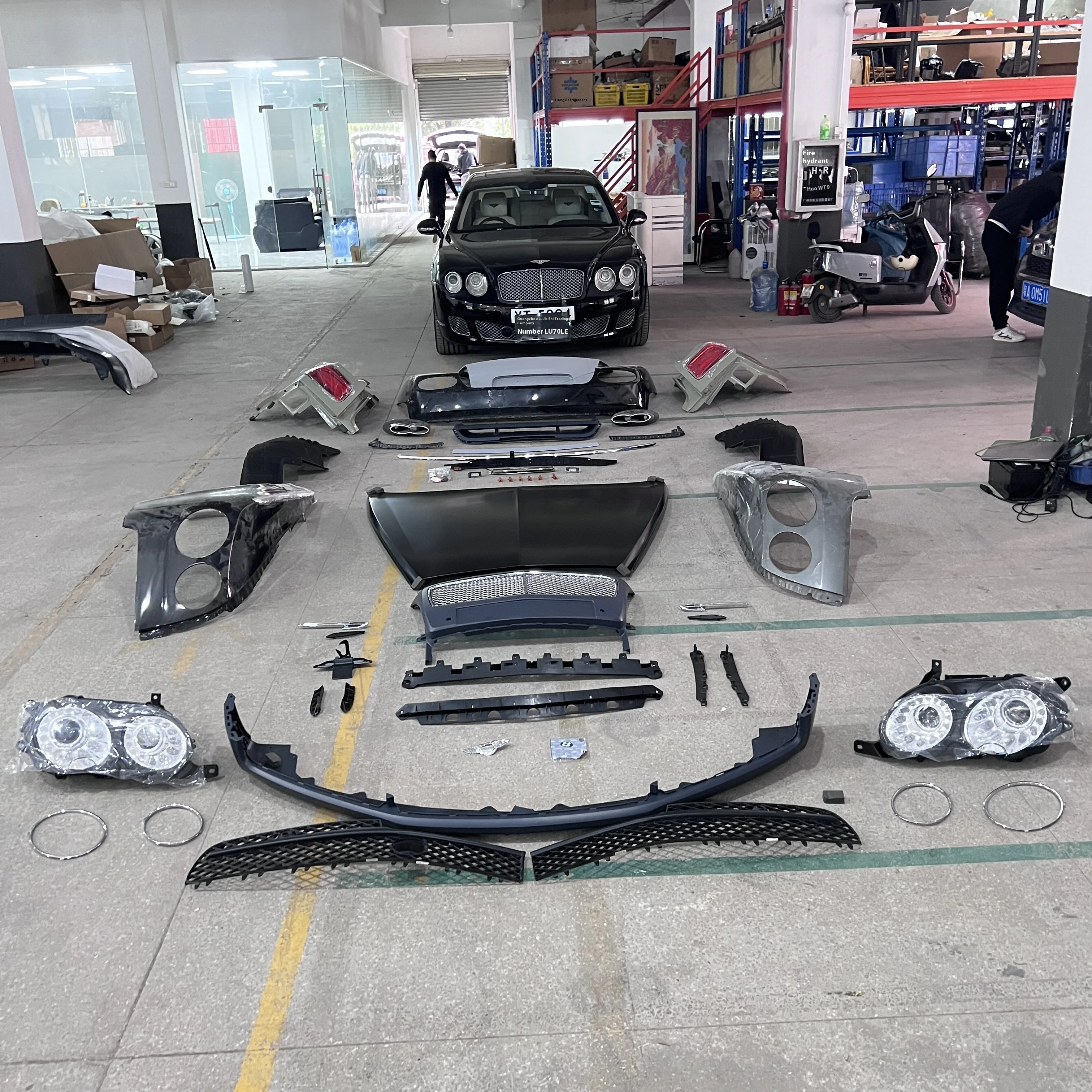 Bentley Kit parachoques delantero mejorado para Flying Spur 2005-2017