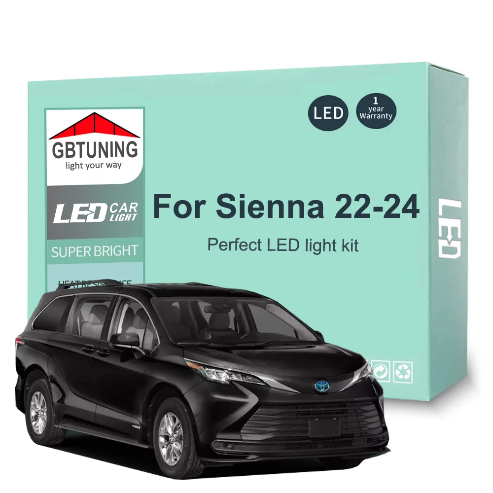 Kit Bombillas LED interior Canbus para Toyota Sienna Hybrid 2022-2024
