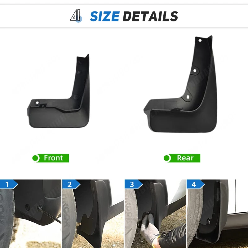 Guardabarros delantero y trasero para BMW X1 F48 2016-2021 - imagen 3
