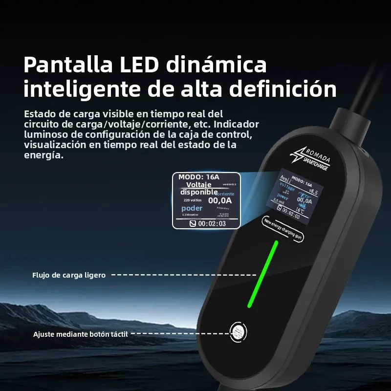 Cargador Portátil Coche Eléctrico Tipo 2/GB-T 16A 3.5KW Wallbox Móvil - imagen 4