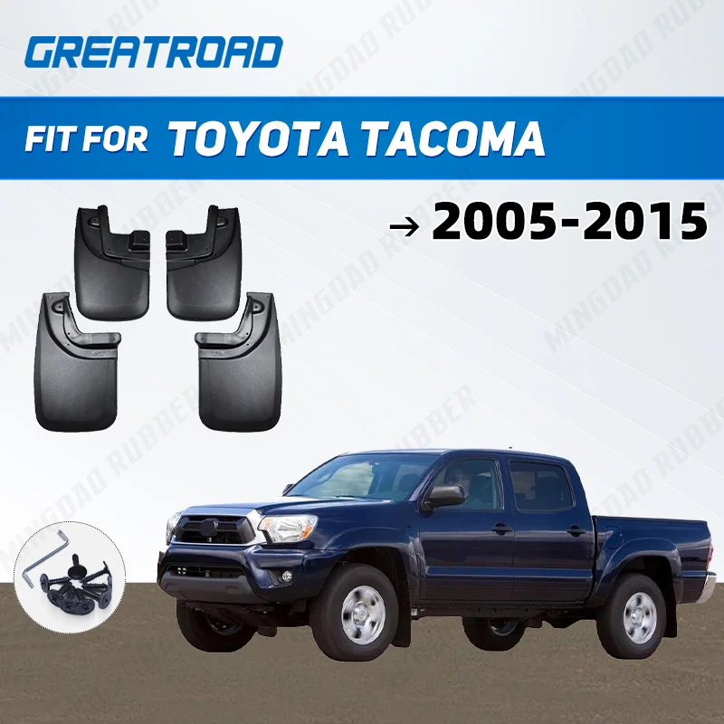 Para Toyota Tacoma 2005-2015 2006 2007 2008 2009 2010 2011 2012 guardabarros protectores contra salpicaduras guardabarros acceso al coche