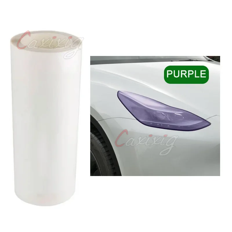 Película fotocromática TPU faros PPF cambio color negro morado - imagen 2