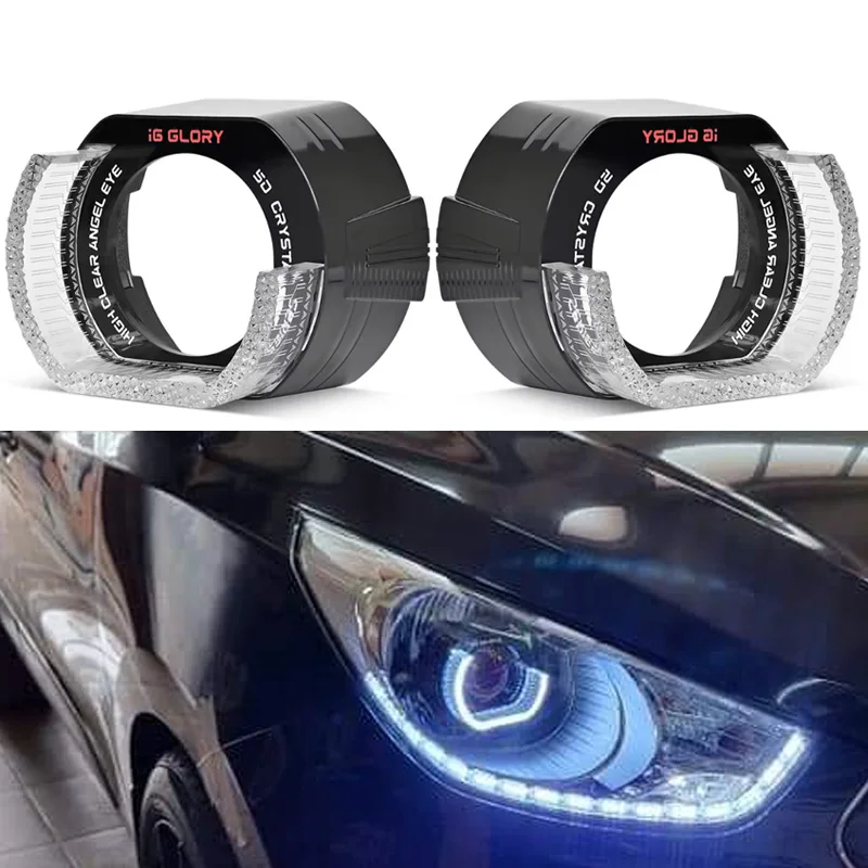 Máscara LED Ojos de Ángel 3 pulgadas para faro proyector - imagen 2