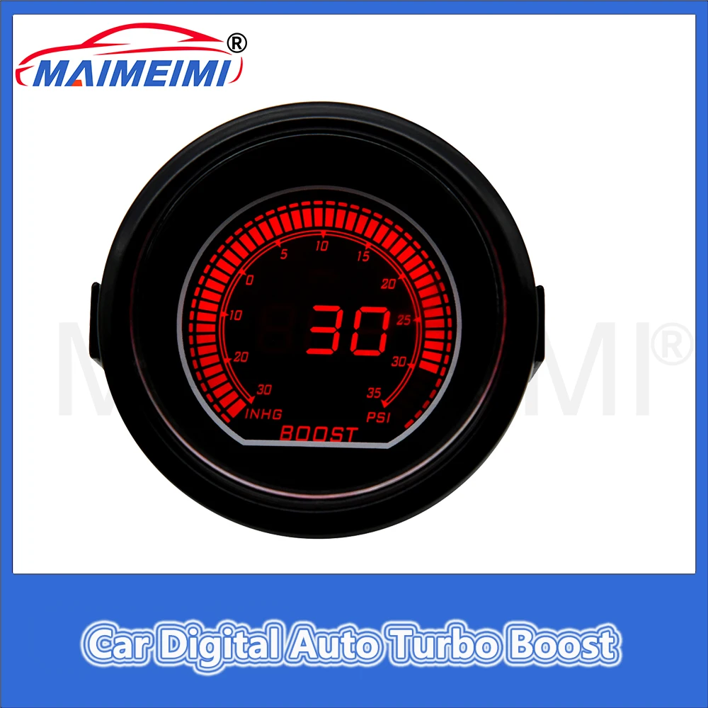 Manómetro presión turbo digital con sensor – Retroiluminación LED 12V