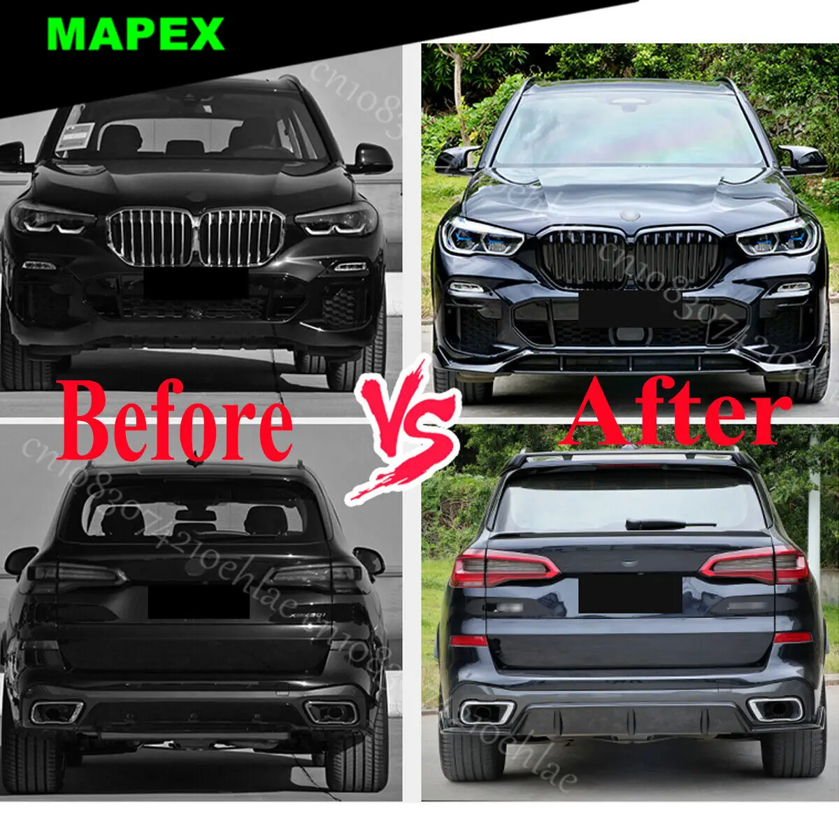 Kit aerodinámico BMW X5 G05 2019+ con paragolpes, faldones y difusor - imagen 2