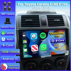 Radio Android 15 con CarPlay para Toyota Corolla E140/E150 2006-2013