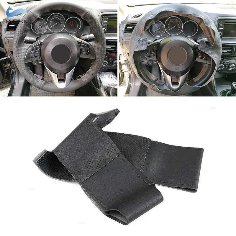 Protector de volante en microfibra perforada para Mazda CX-5