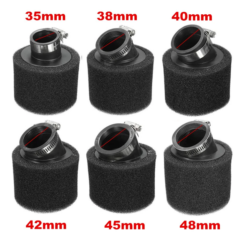 Filtro de aire curvo de espuma universal para moto y ATV, 35-48 mm - imagen 2